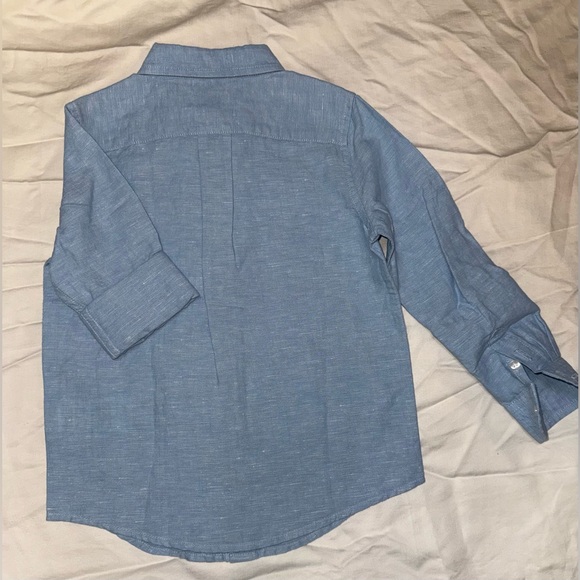 Janie and Jack Light Blue Casual Button Down Shirt - Picture 5 of 7